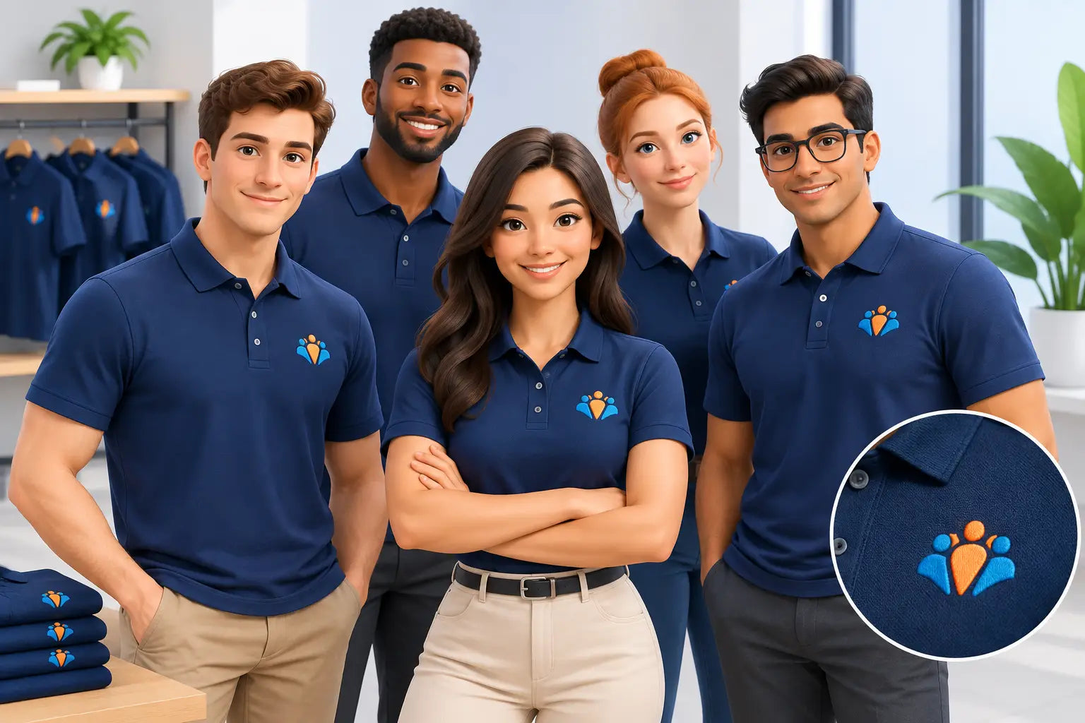 Custom Embroidered Team Polos That Look United